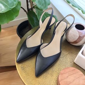 Ann Taylor Elora Black slingback pumps, size 8